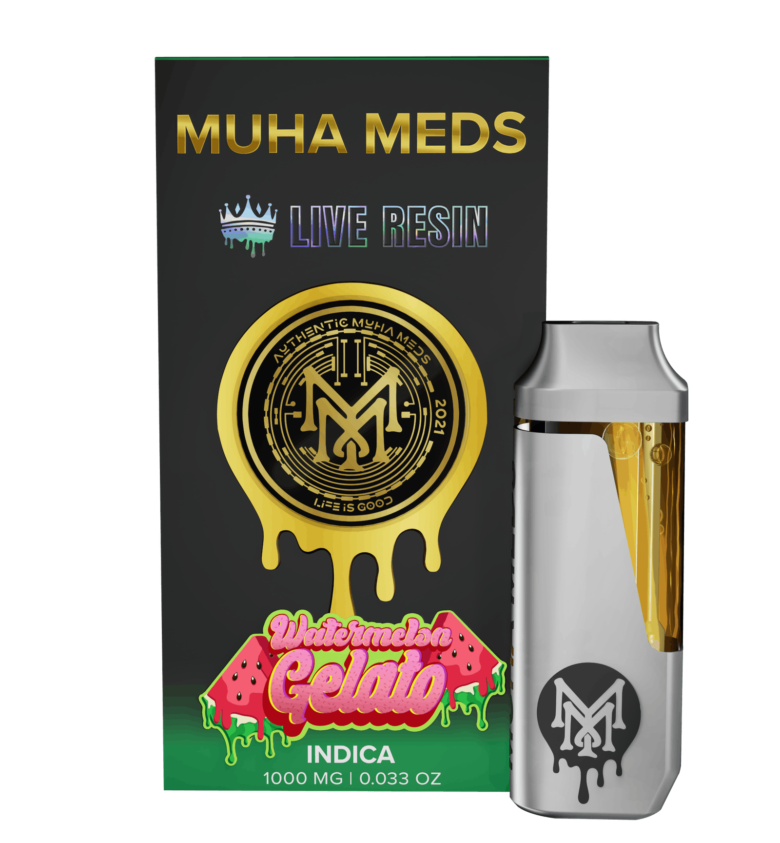 Muha Meds Watermelon Gelato Live Resin Disposable